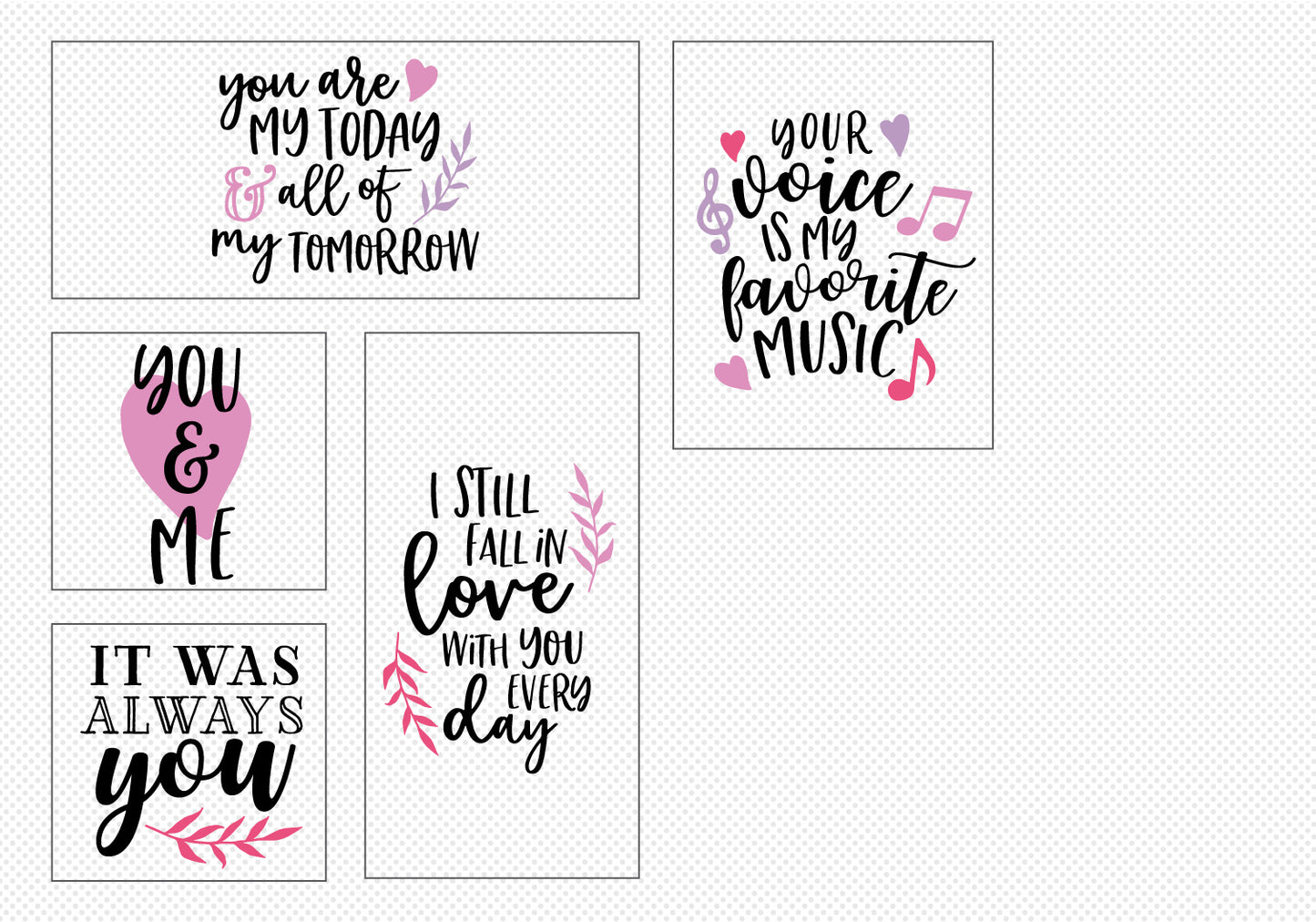 Valentine's Day Quote SVG Bundle | 25 Pack