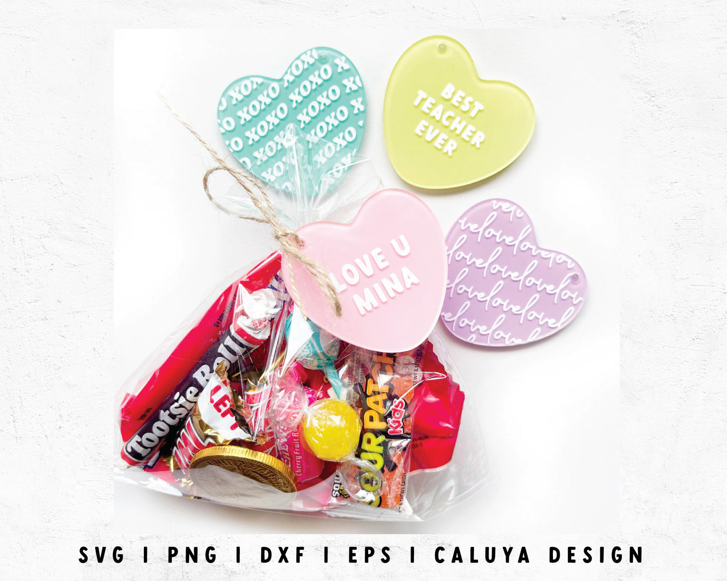 FREE Valentine Heart Blank Template | Heart Candy SVG