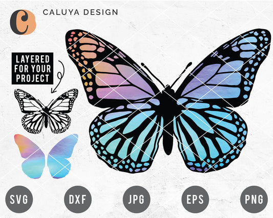 Layered Butterfly SVG