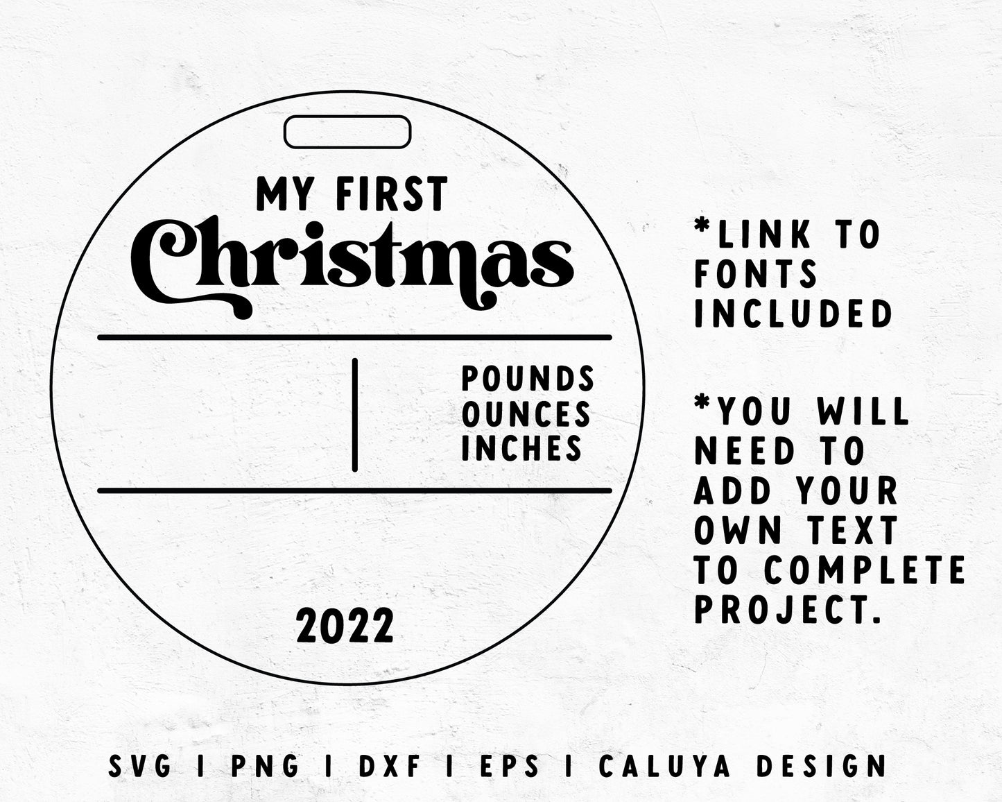 FREE Milestone Ornament Template SVG | Circle Ornament SVG