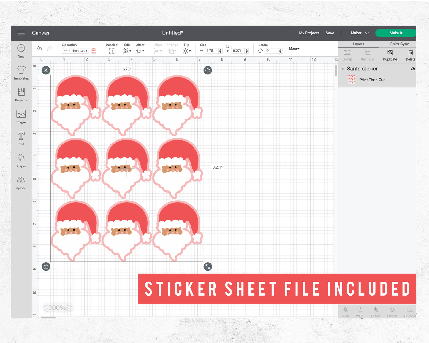 Multi-Racial Santa SVG & Sticker File Mini Bundle