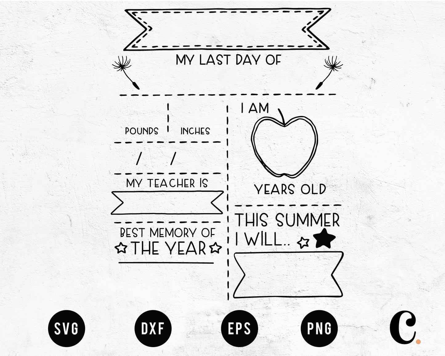 Last Day Of School Sign Making SVG