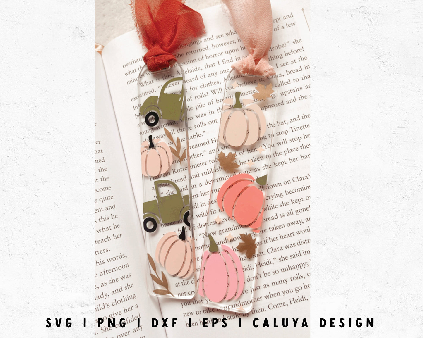 Fall Bookmark SVG | Fall Pumpkin SVG | Vintage Truck SVG