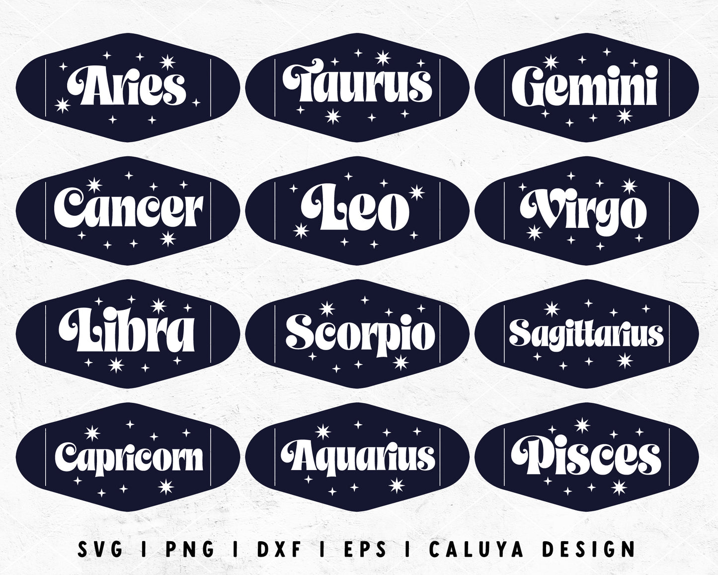 Free Motel Keychain Template SVG | Zodiac SVG