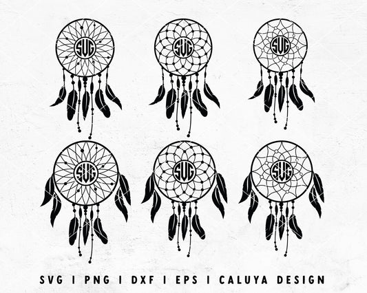 FREE Dream Catcher SVG | Monogram SVG Cut File for Cricut, Cameo Silhouette | Free SVG Cut File
