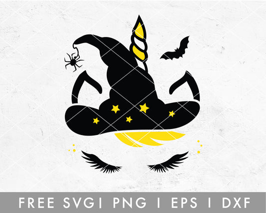 FREE Halloween Unicorn Face SVG Cut File For Cricut, Cameo Silhouette