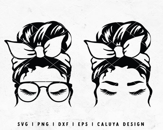 FREE Messy Bun SVG | Mom Life SVG