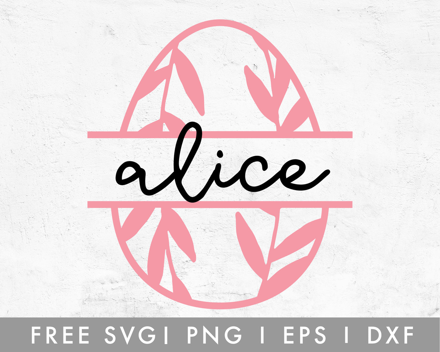 FREE Easter Egg Monogram SVG Cut File for Cricut, Cameo Silhouette | Free SVG Cut File