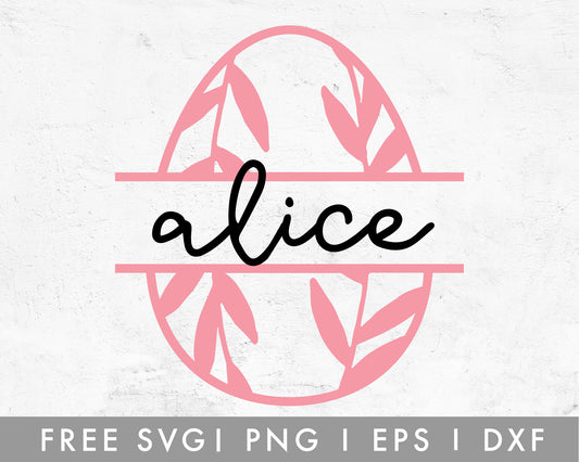 FREE Easter Egg Monogram SVG Cut File for Cricut, Cameo Silhouette | Free SVG Cut File