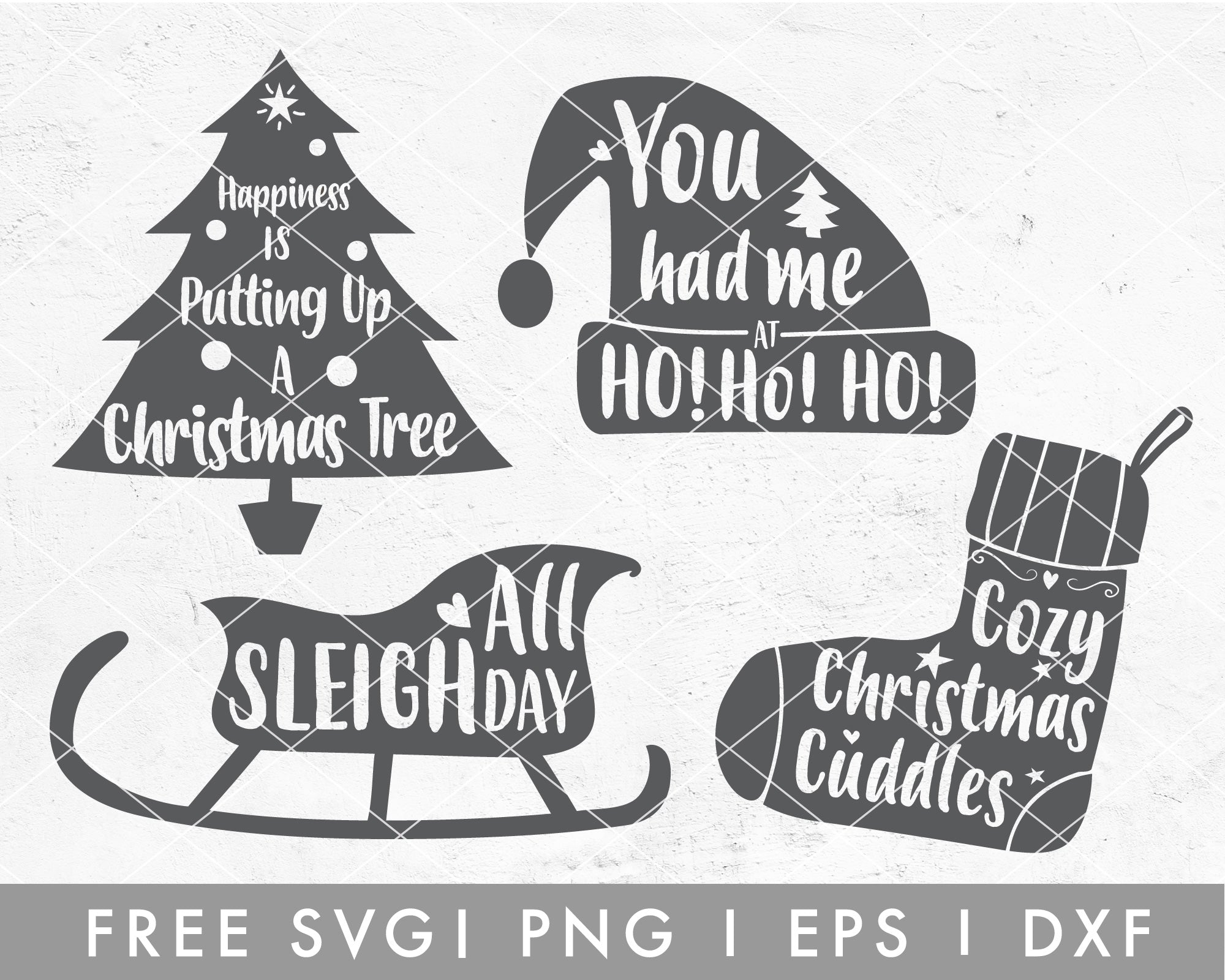 FREE Ho Ho Ho SVG | Santa Quote SVG | Christmas Quote SVG