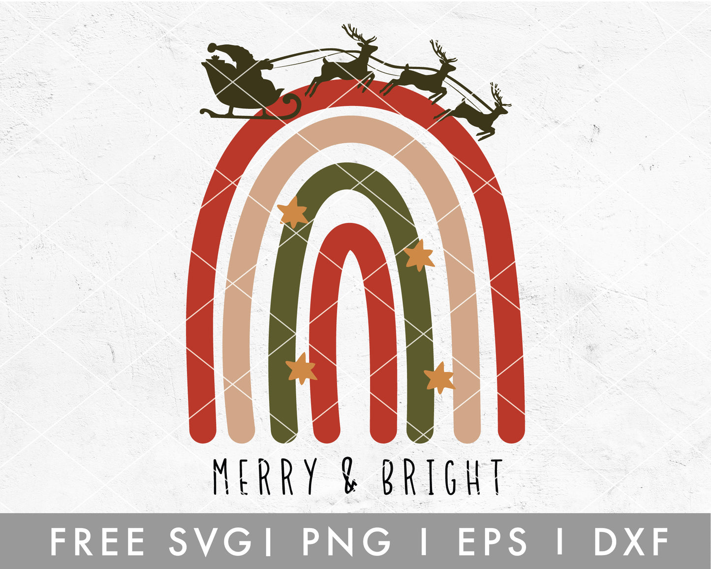 FREE Christmas Rainbow SVG