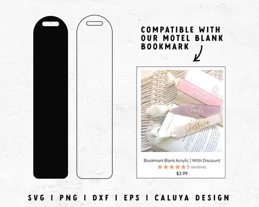 Bookmark Template SVG Digital File | Blank Bookmark