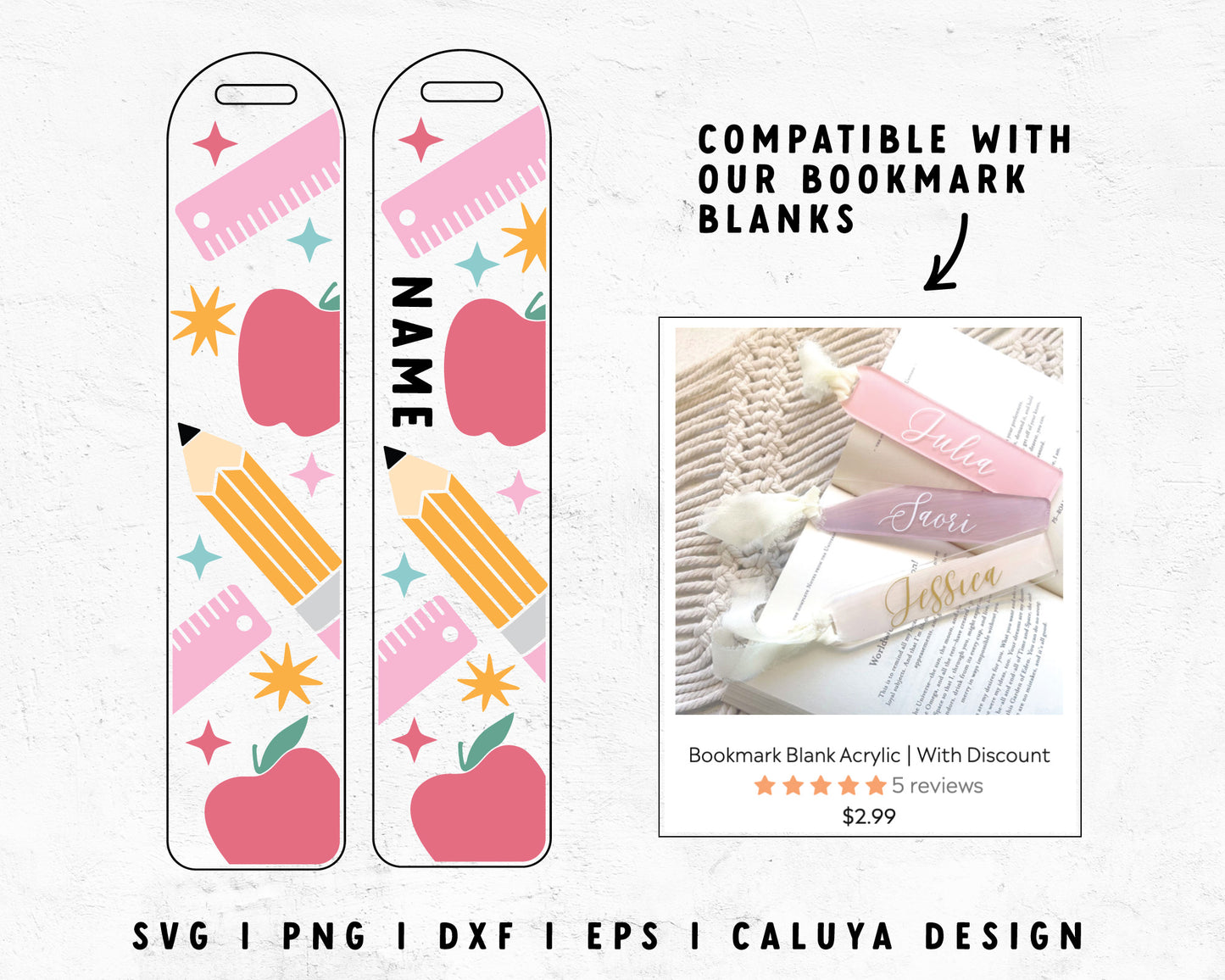 Teacher Appreciation SVG | School Bookmark SVG