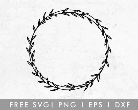 FREE Botanical Wreath SVG