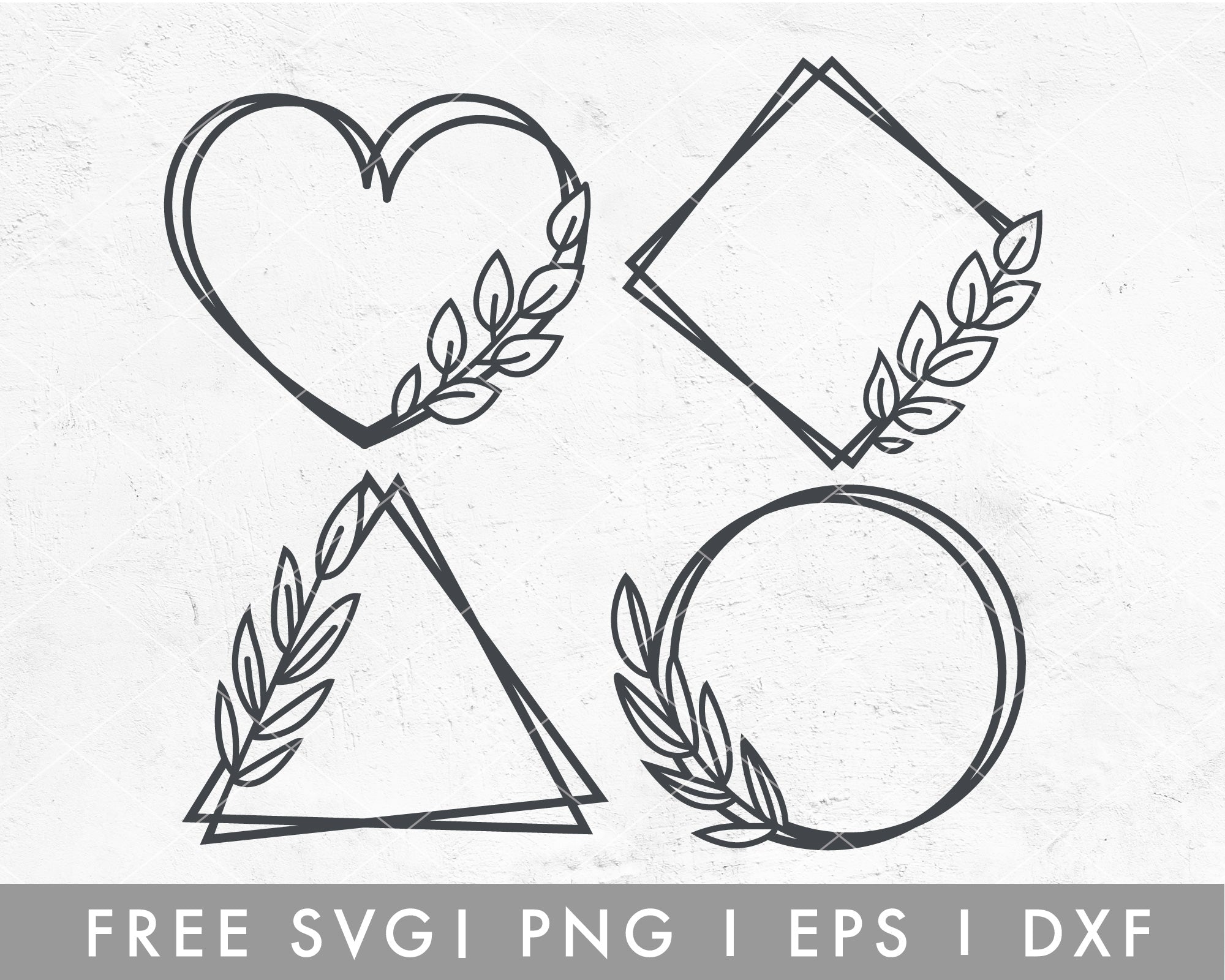 Free Heart Monogram Frame SVG Cut File