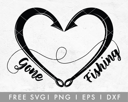 FREE Fishing SVG | Love Fishing SVG Cut File for Cricut, Cameo Silhouette | Free SVG Cut File