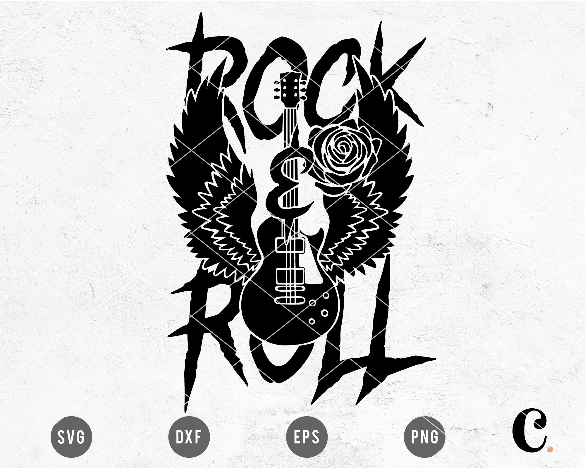 Rock N Roll Guitar SVG Cut file by Creative Fabrica Crafts · Creative  Fabrica