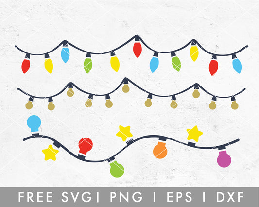 FREE Christmas Lights SVG