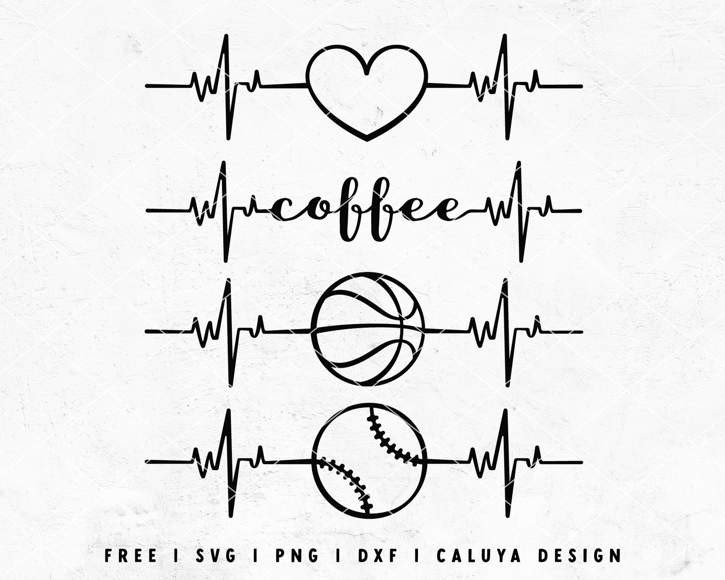 FREE Heart Beat SVG | Sport SVG Cut File for Cricut, Cameo Silhouette | Free SVG Cut File