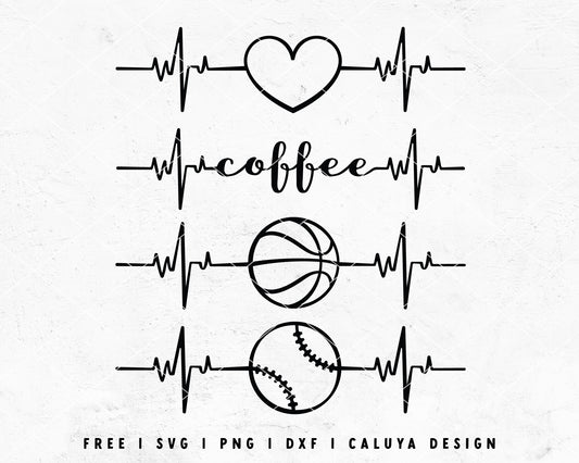 FREE Heart Beat SVG | Sport SVG  Cut File for Cricut, Cameo Silhouette | Free SVG Cut File