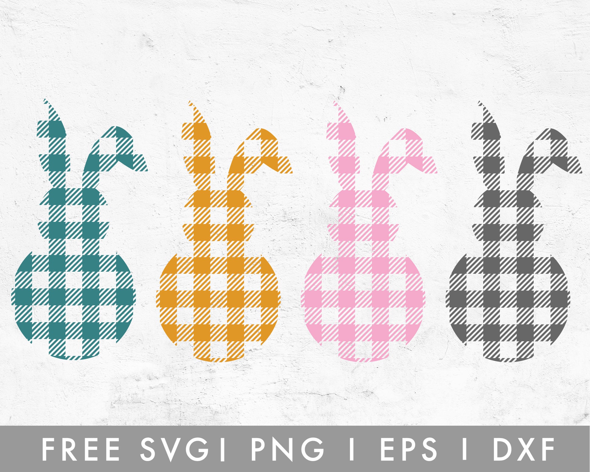 FREE Plaid Bunny SVG Cut File for Cricut, Cameo Silhouette | Free SVG Cut File