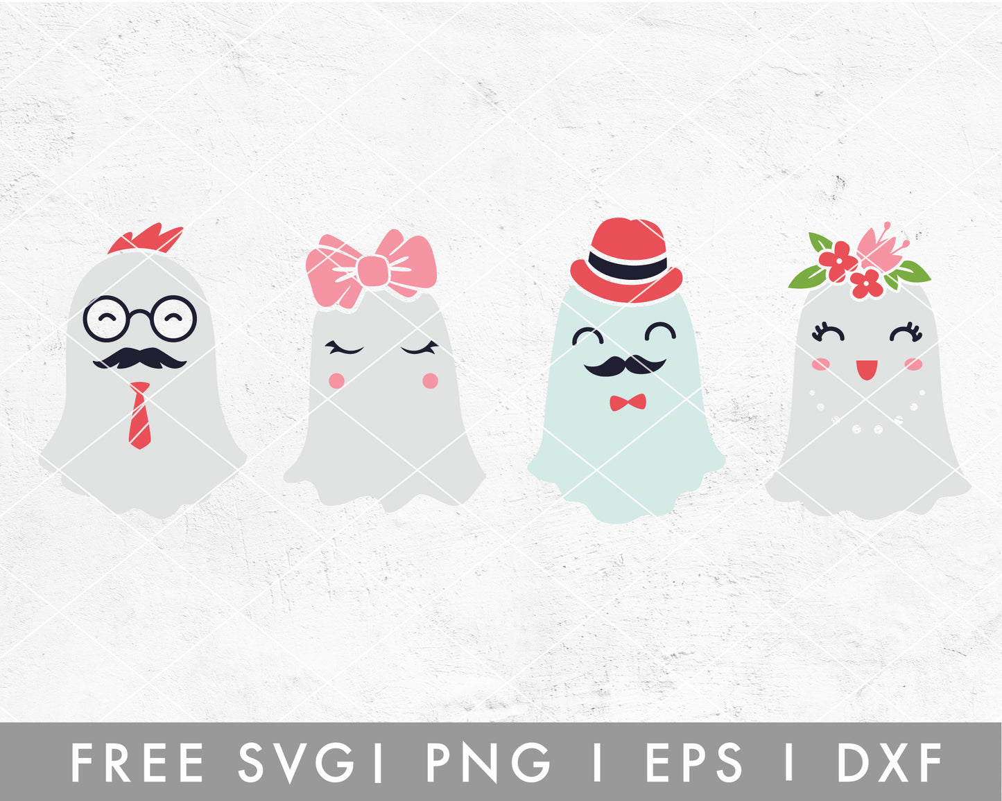 FREE Cute Ghost SVG Cut File for Cricut, Cameo Silhouette | Halloween SVG Cut File for Kids