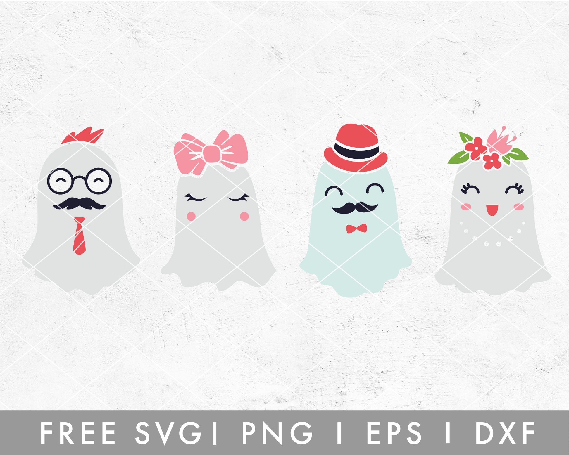 FREE Cute Ghost SVG Cut File for Cricut, Cameo Silhouette | Halloween SVG Cut File for Kids