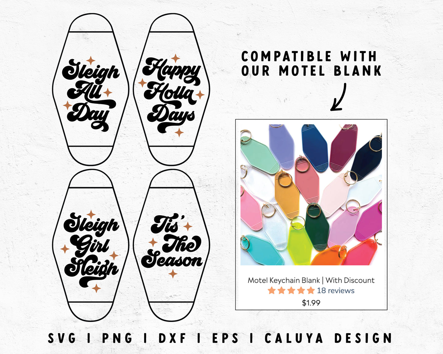 FREE Christmas Motel Keychain SVG | Tis' The Season SVG