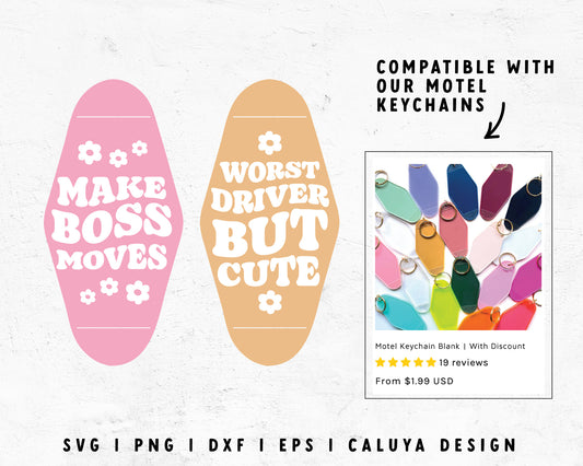 FREE Motel Keychain Template SVG | Boss Moves SVG Cut File for Cricut, Cameo Silhouette | Free SVG Cut File