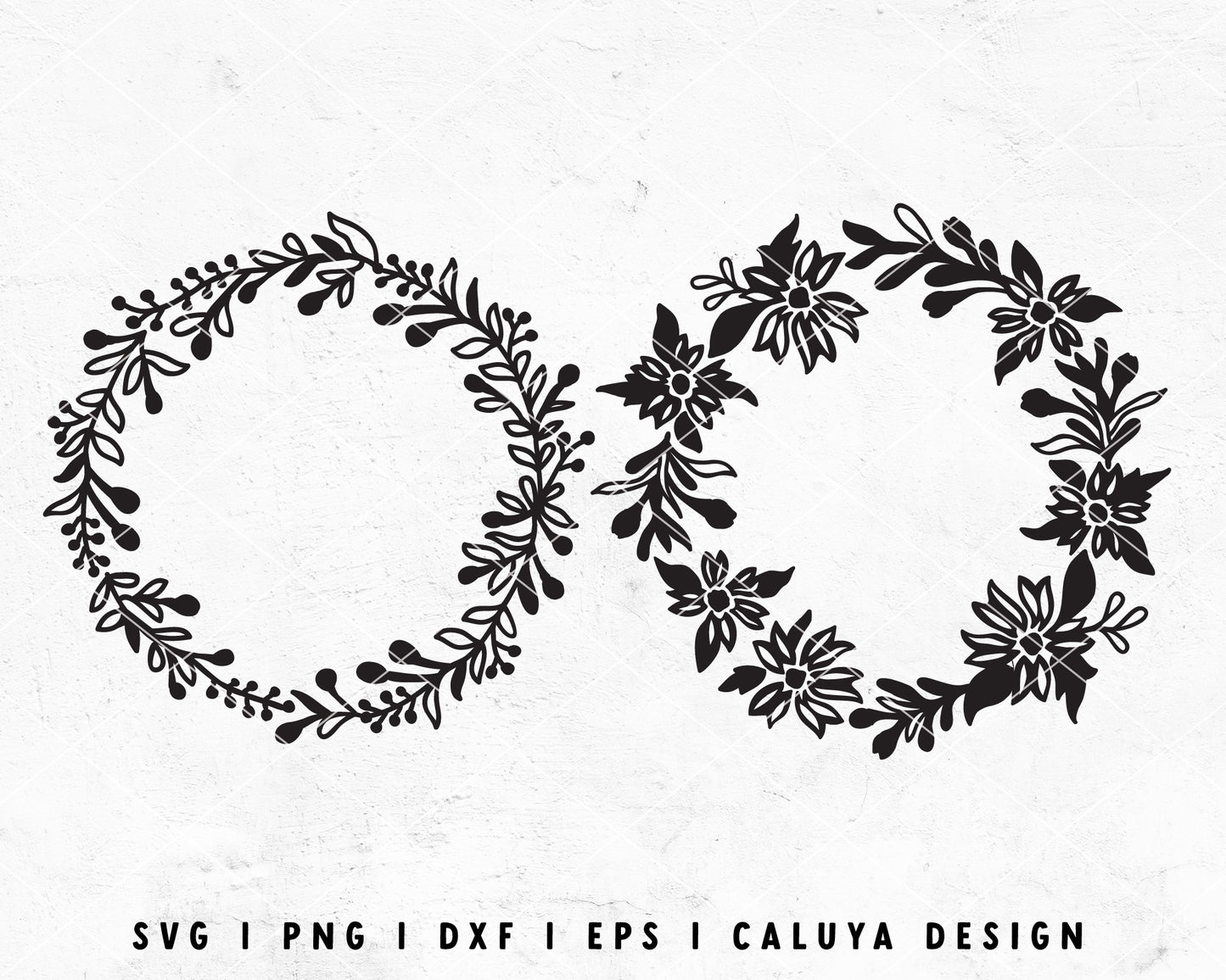 FREE Botanical Wreath SVG | Monogram SVG Cut File for Cricut, Cameo Silhouette | Free SVG Cut File