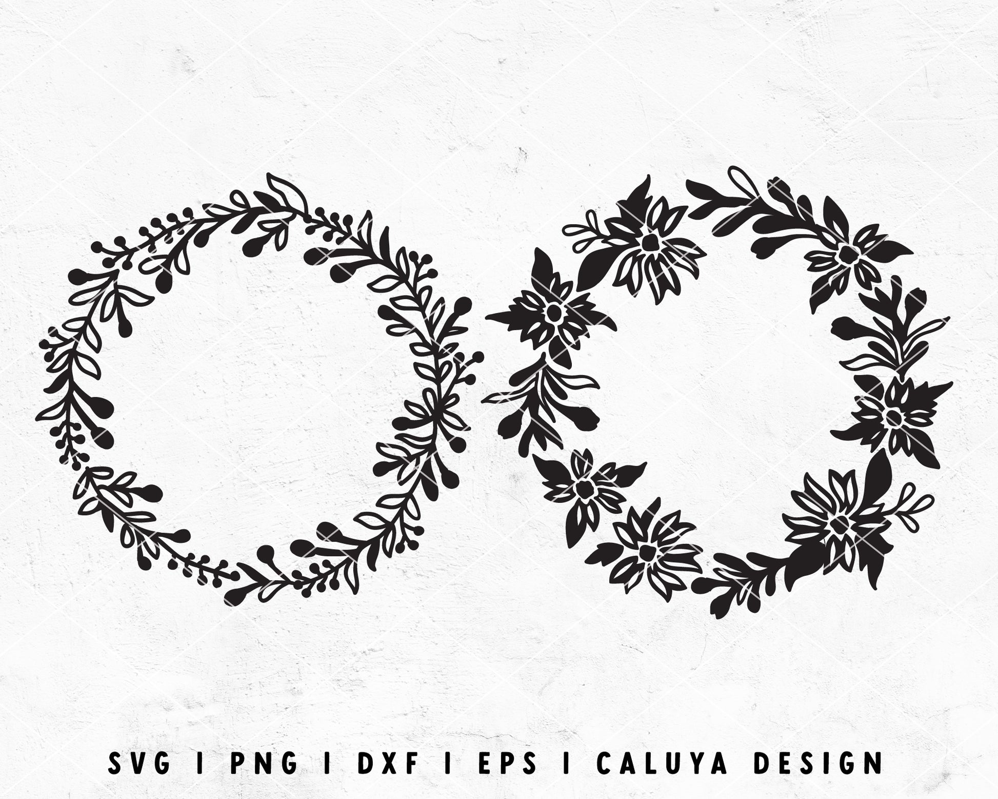 FREE Botanical Wreath SVG | Monogram SVG Cut File for Cricut, Cameo Silhouette | Free SVG Cut File
