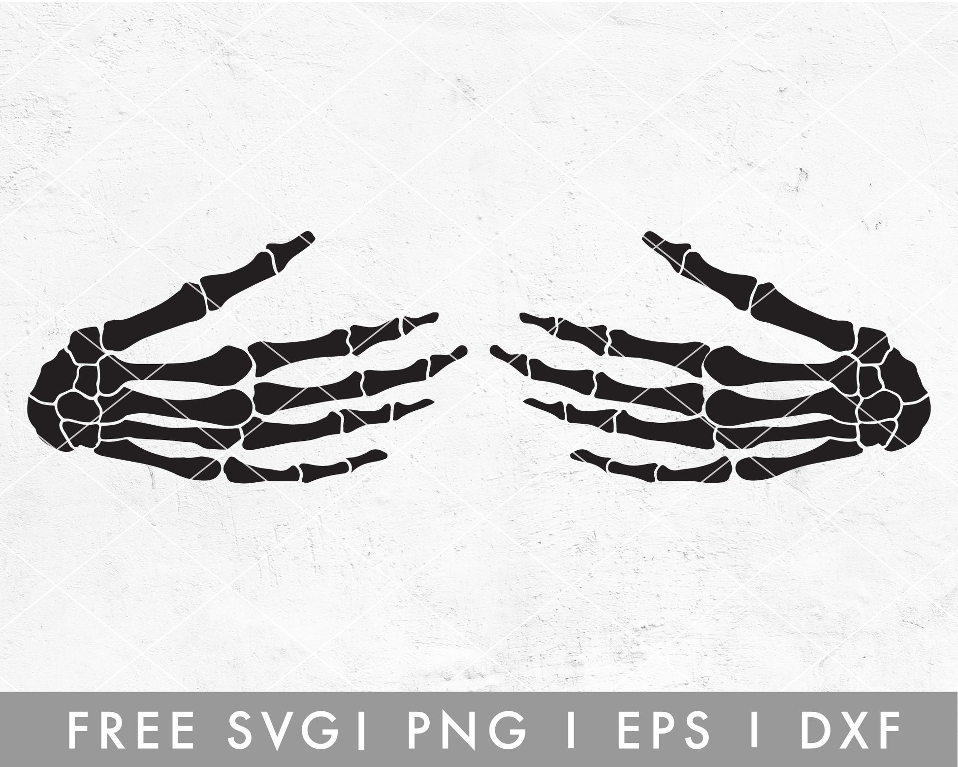 FREE Hugging Skeleton Hands SVG Cut File for Cricut, Cameo Silhouette
