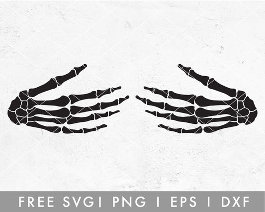 FREE Hugging Skeleton Hands SVG Cut File for Cricut, Cameo Silhouette