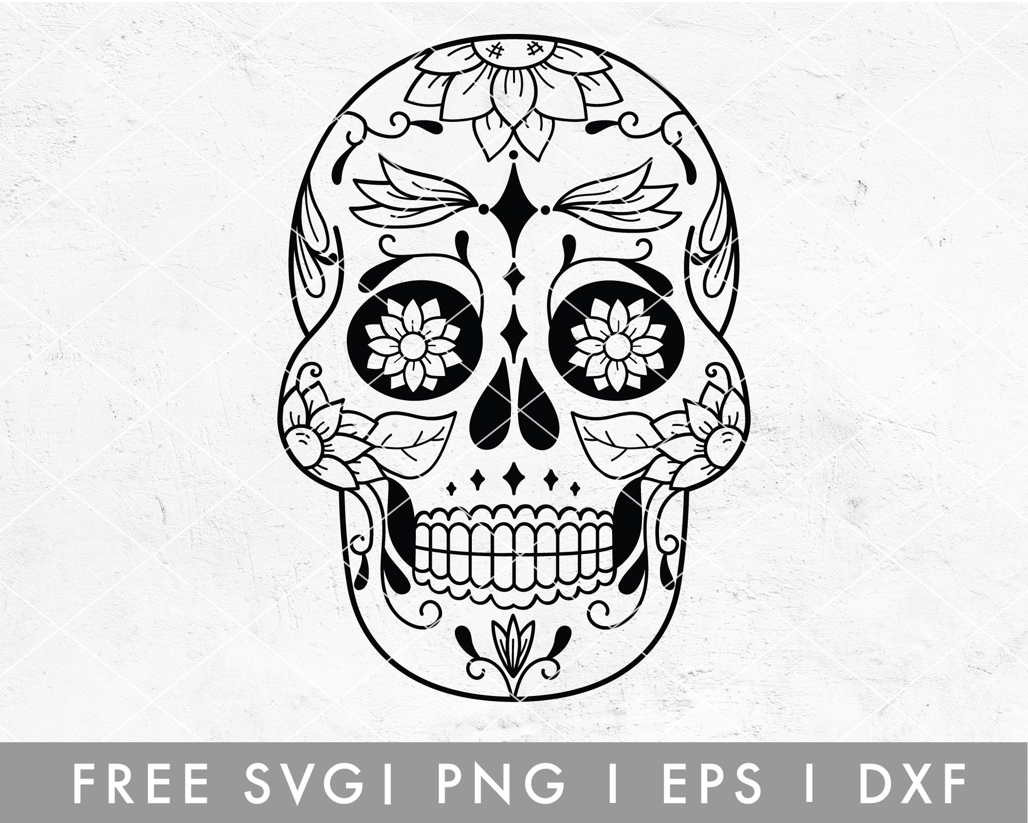 Sugar Skull SVG Free