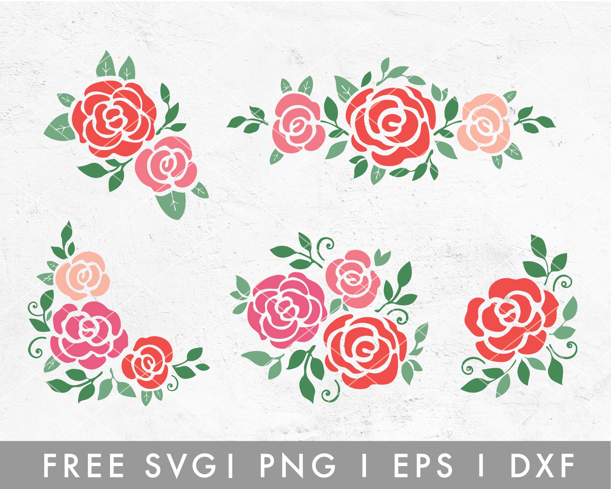 Free Roses SVG Bundle Basic Rose cut file Beautiful Flower Floral