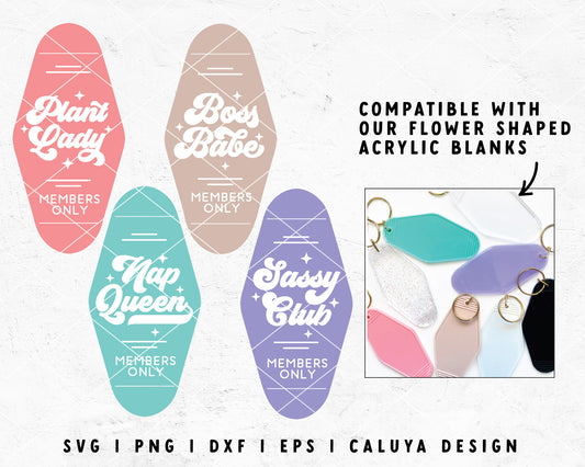 FREE Motel Keychain SVG | Girl Boss Keychain