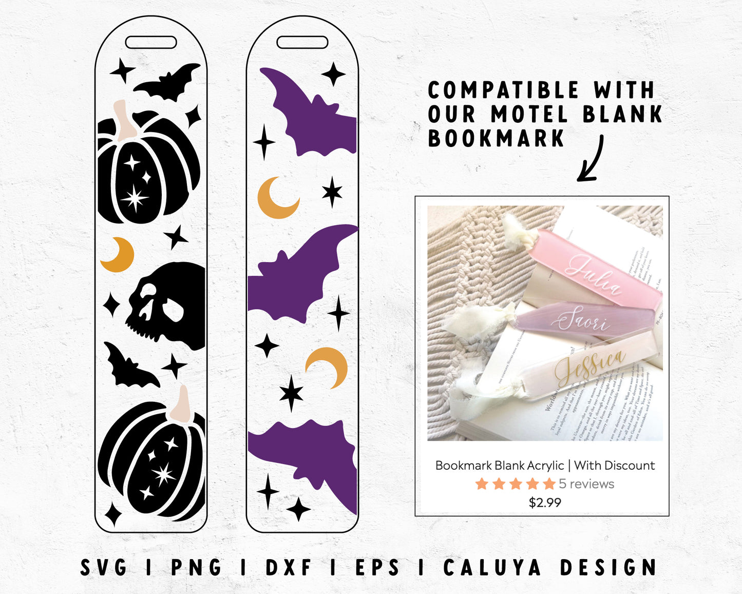 Halloween Bookmark SVG | Bookmark Template SVG