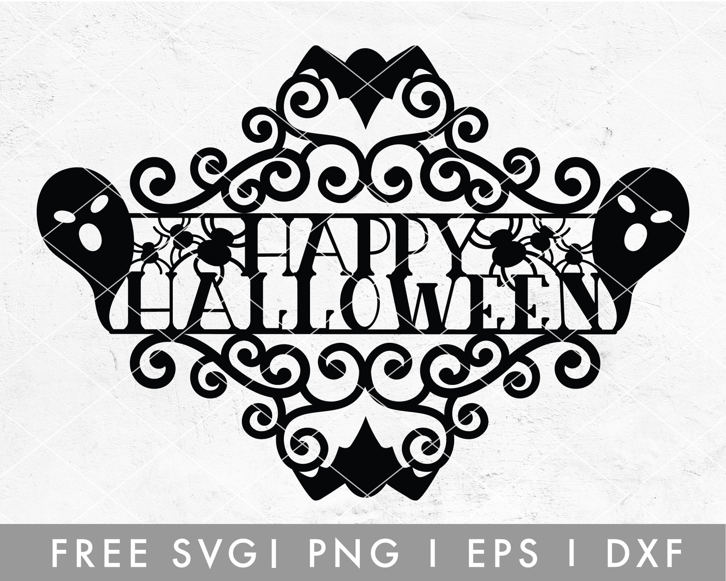 FREE Happy Halloween Sign SVG Cut File for Cricut, Cameo Silhouette