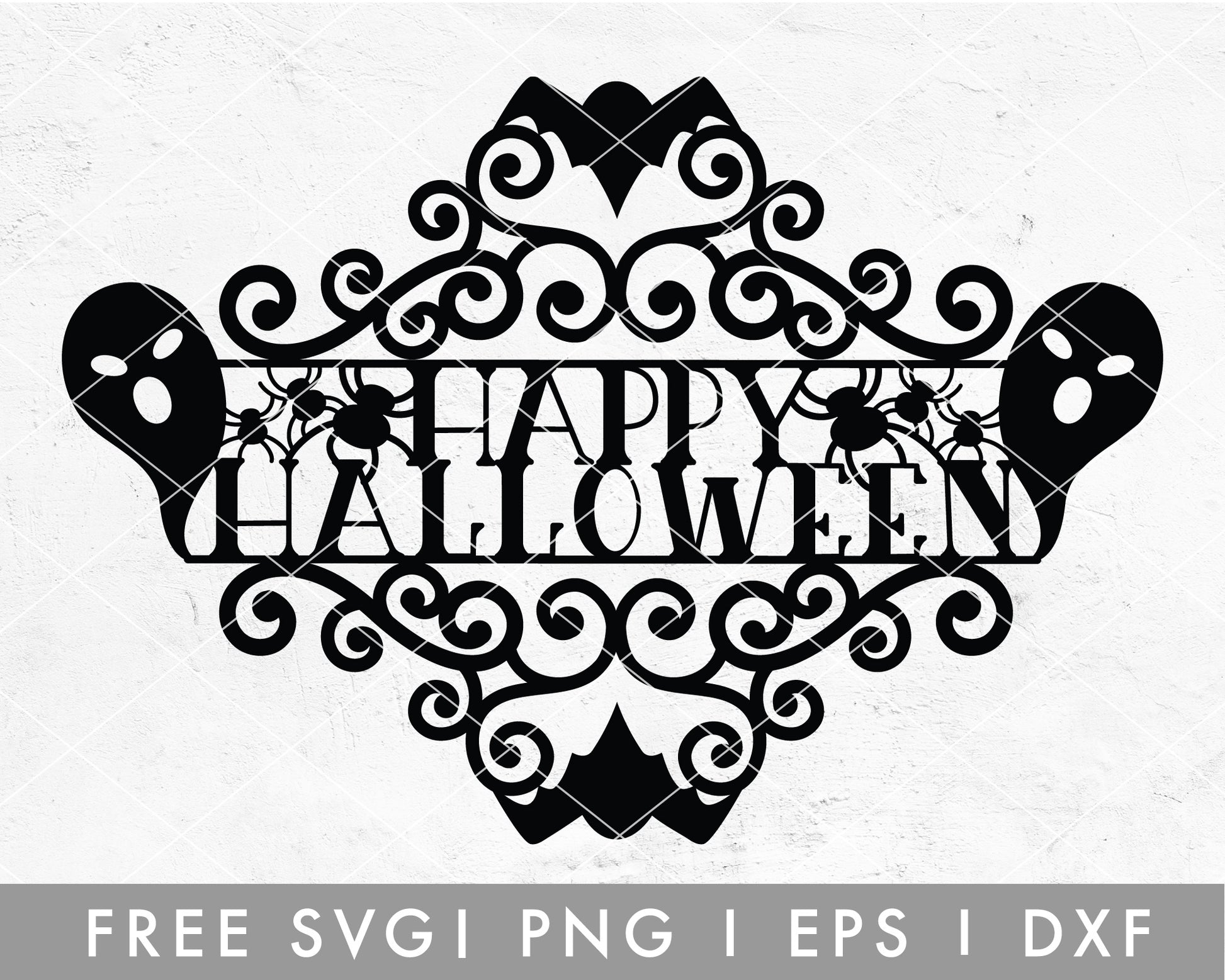 FREE Happy Halloween Sign SVG Cut File for Cricut, Cameo Silhouette