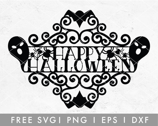 FREE Happy Halloween Sign SVG Cut File for Cricut, Cameo Silhouette