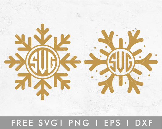 FREE Snowflake Monogram SVG