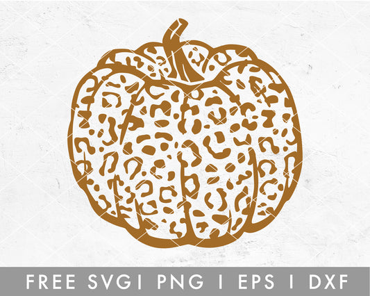 FREE Leopard Pumpkin SVG Cut File for Cricut, Cameo Silhouette | Fall, Thanksgiving SVG Cut File
