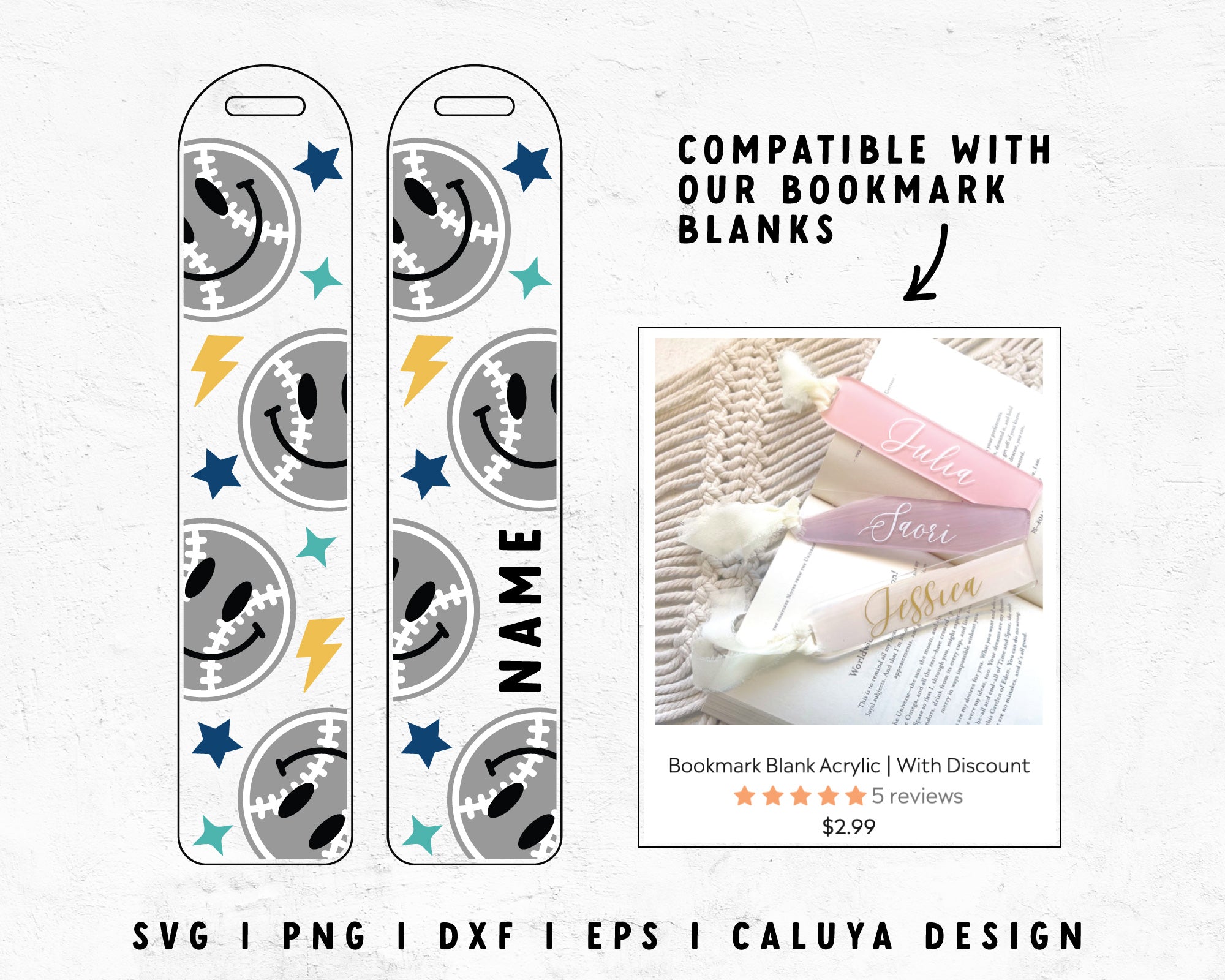 Bookmark Template SVG  Botanical Bookmark SVG – Caluya Design