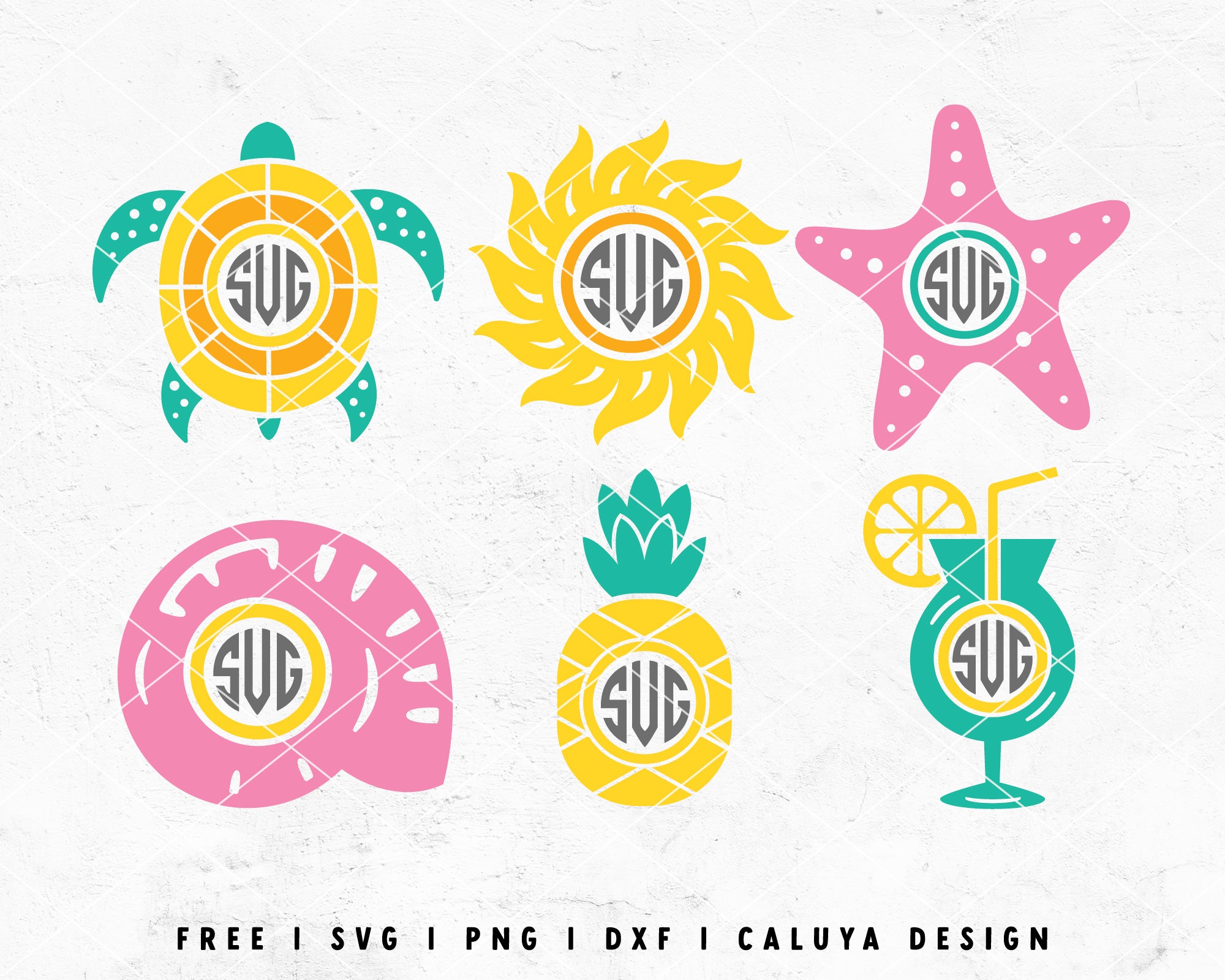 Free Flower Monogram SVG, PNG, EPS & DXF by Caluya Design