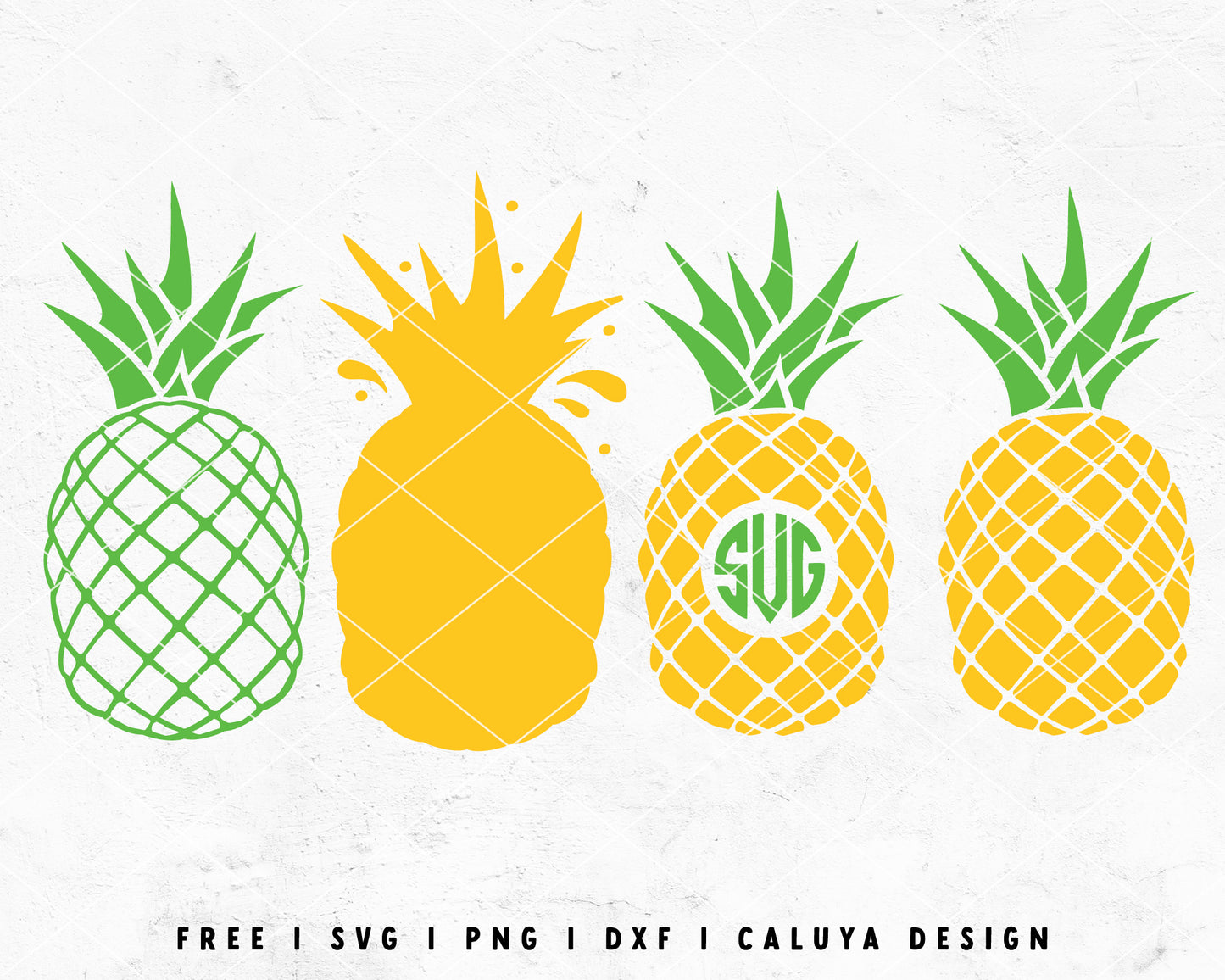 FREE Pineapple SVG | Monogram SVG Cut File for Cricut, Cameo Silhouette | Free SVG Cut File