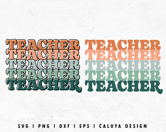 FREE Stacked Teacher SVG | Teacher Shirt SVG