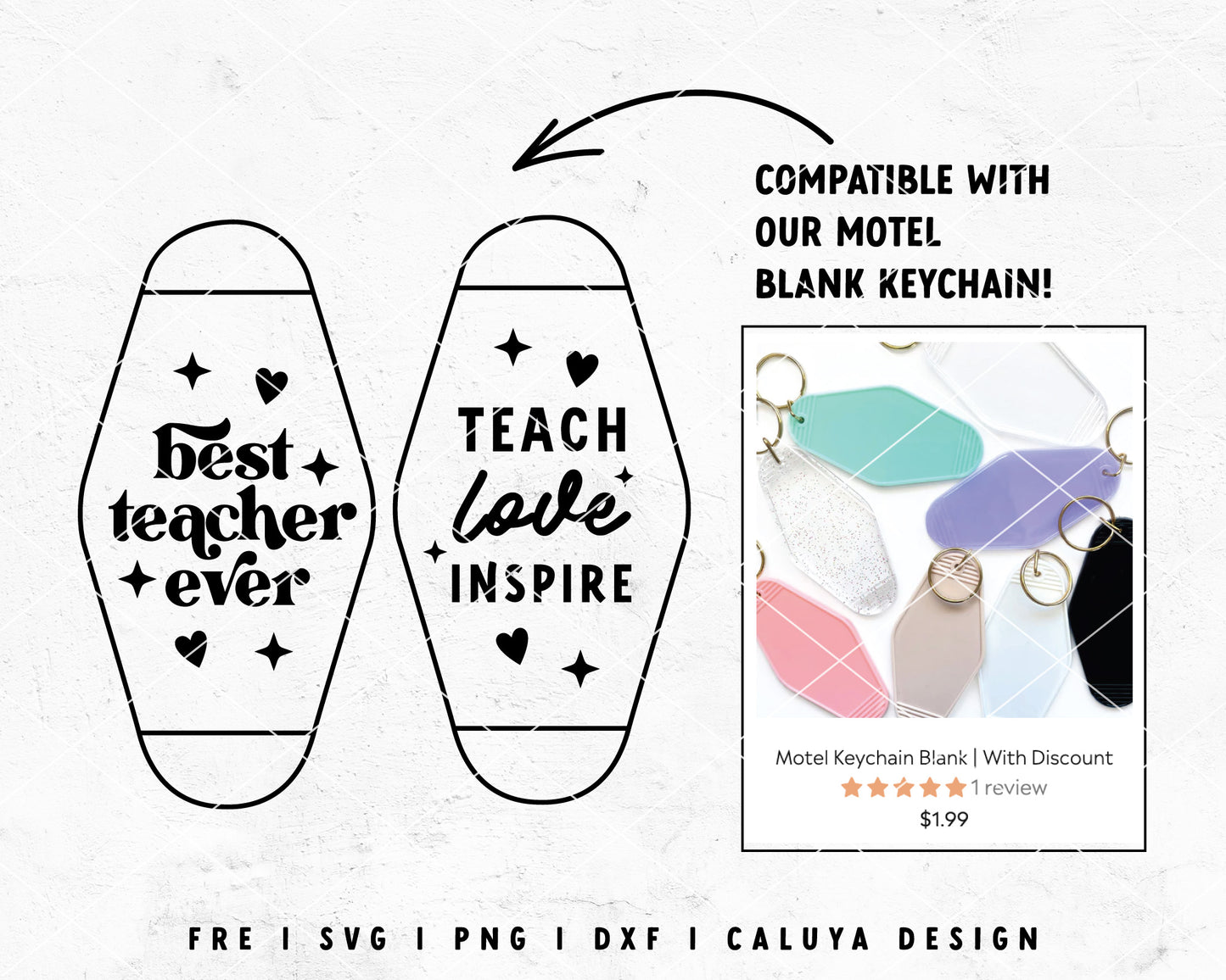 FREE Teacher Quote SVG | Motel Keychain SVG