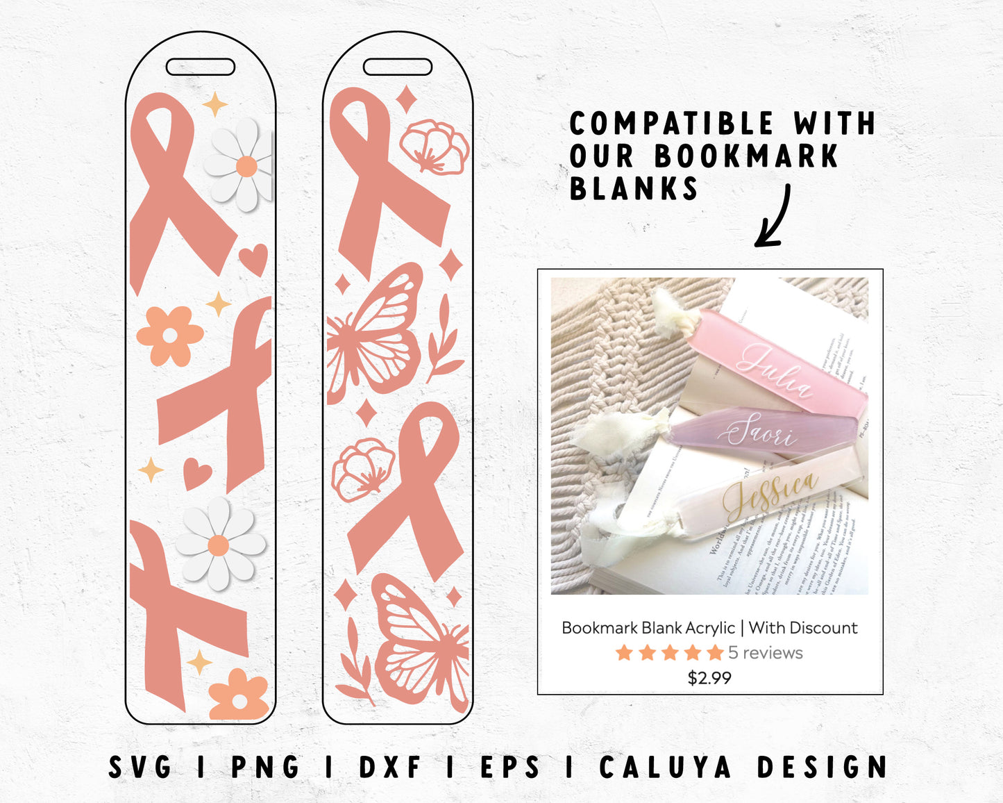 Bookmark Template SVG | Awareness Ribbon SVG
