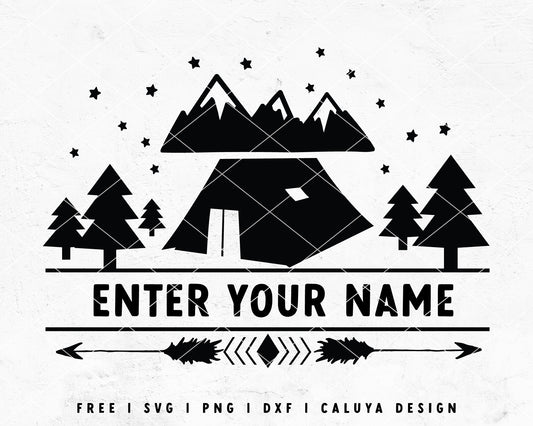 FREE Camp Sign SVG | Family SVG  Cut File for Cricut, Cameo Silhouette | Free SVG Cut File