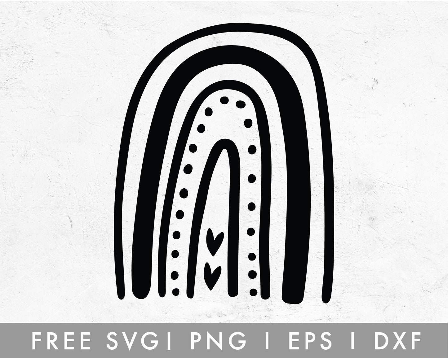 FREE Boho Rough Rainbow SVG